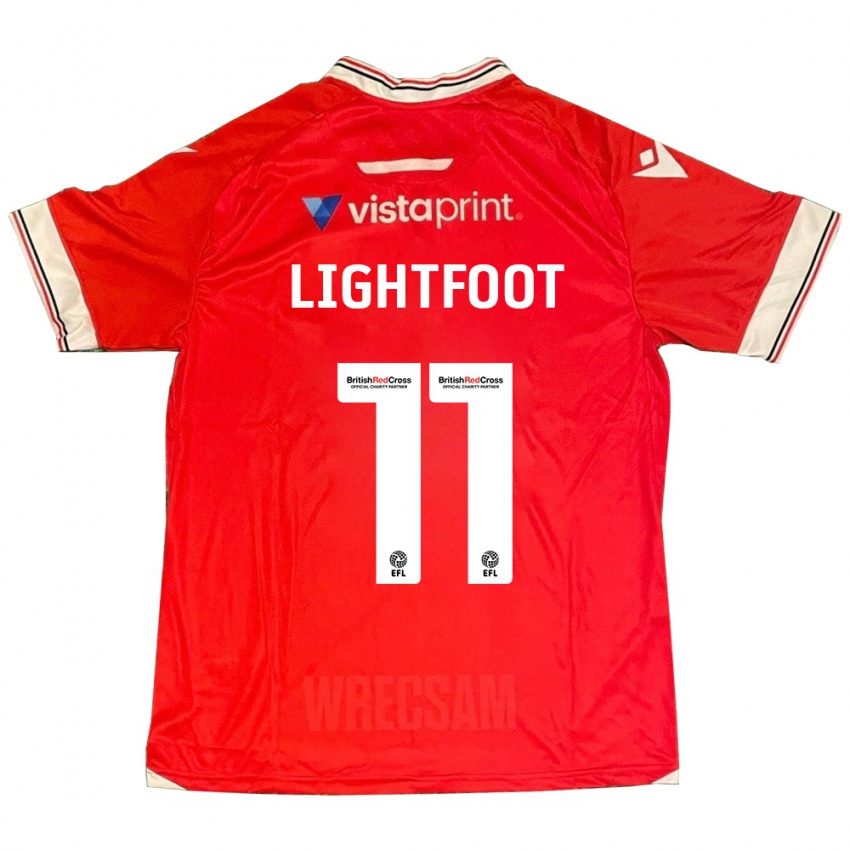 Uomo Maglia Amber Lightfoot #11 Rosso Kit Gara Home 2023/24 Maglietta