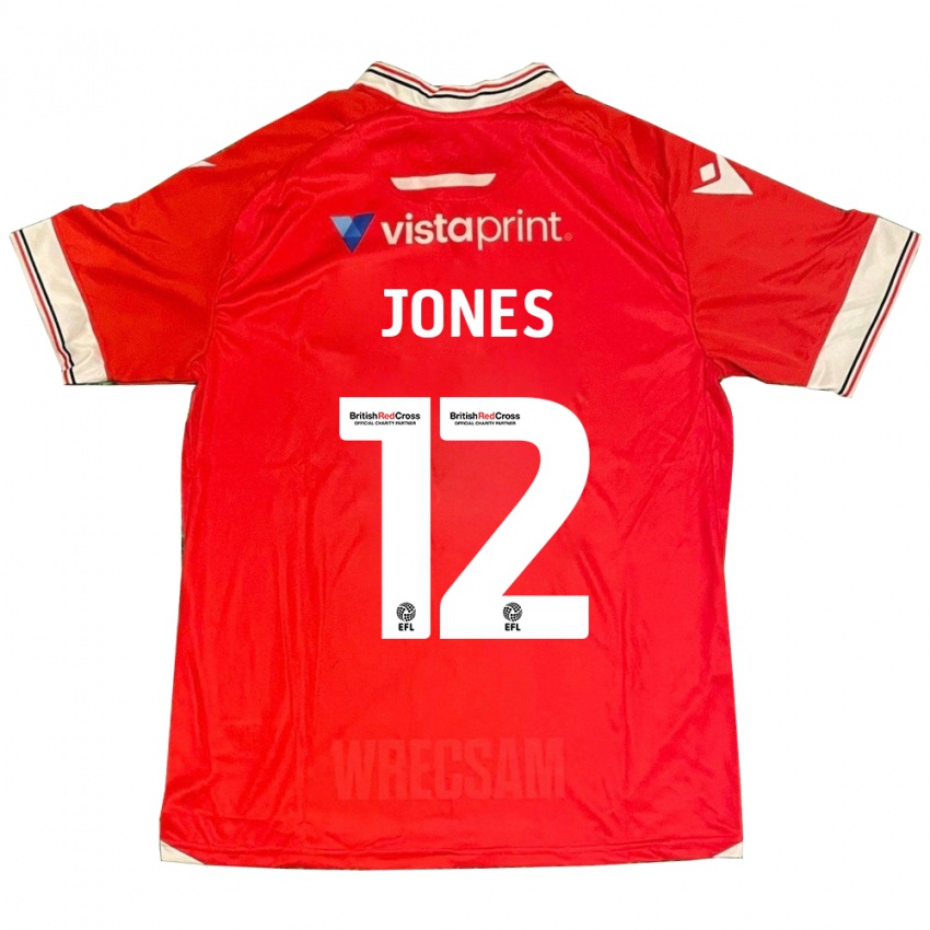 Uomo Maglia Carra Jones #12 Rosso Kit Gara Home 2023/24 Maglietta