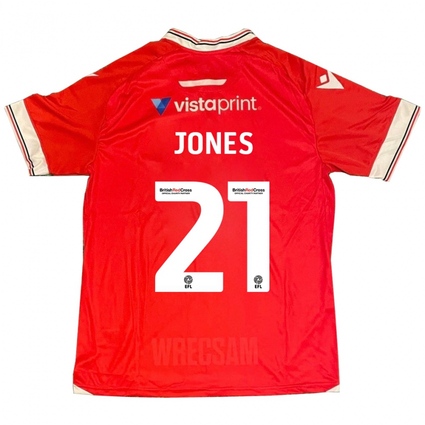 Uomo Maglia Lili Jones #21 Rosso Kit Gara Home 2023/24 Maglietta