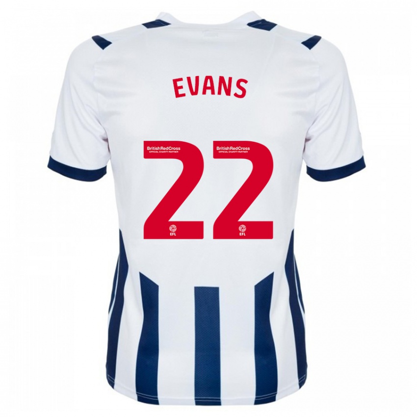 Uomo Maglia Kate Evans #22 Bianco Kit Gara Home 2023/24 Maglietta