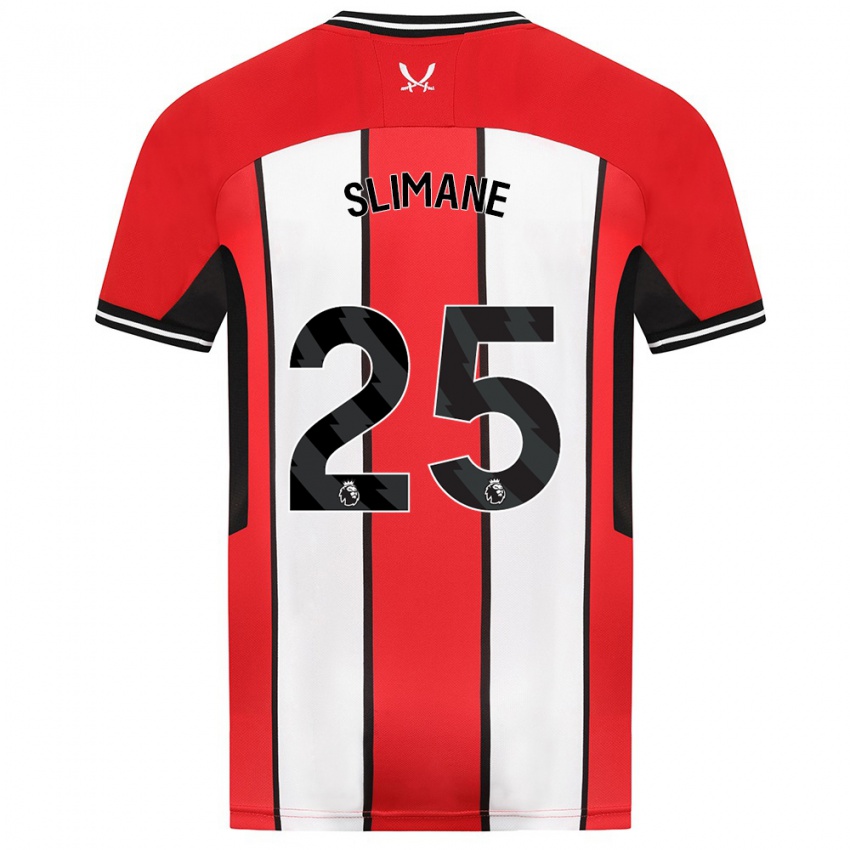 Uomo Maglia Anis Slimane #25 Rosso Kit Gara Home 2023/24 Maglietta