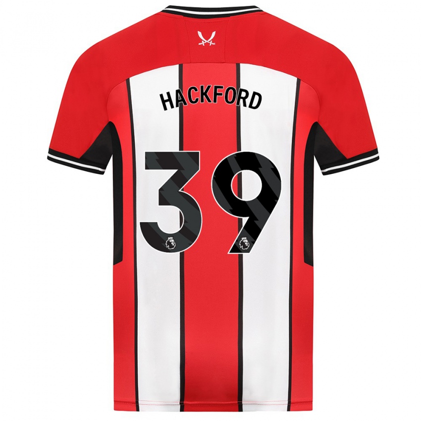 Uomo Maglia Antwoine Hackford #39 Rosso Kit Gara Home 2023/24 Maglietta