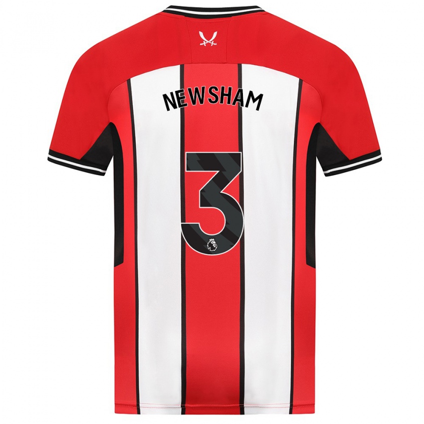 Uomo Maglia Charlotte Newsham #3 Rosso Kit Gara Home 2023/24 Maglietta