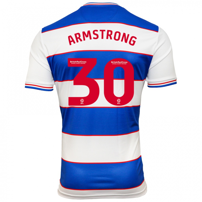 Uomo Maglia Sinclair Armstrong #30 Bianco Blu Kit Gara Home 2023/24 Maglietta