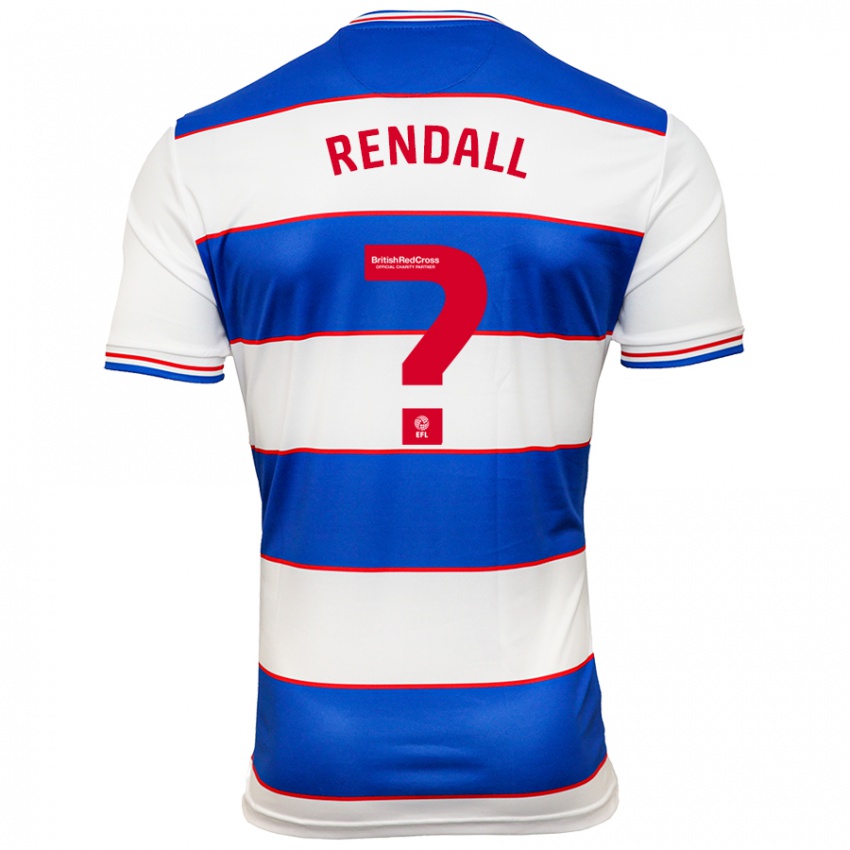 Uomo Maglia Trent Rendall #0 Bianco Blu Kit Gara Home 2023/24 Maglietta