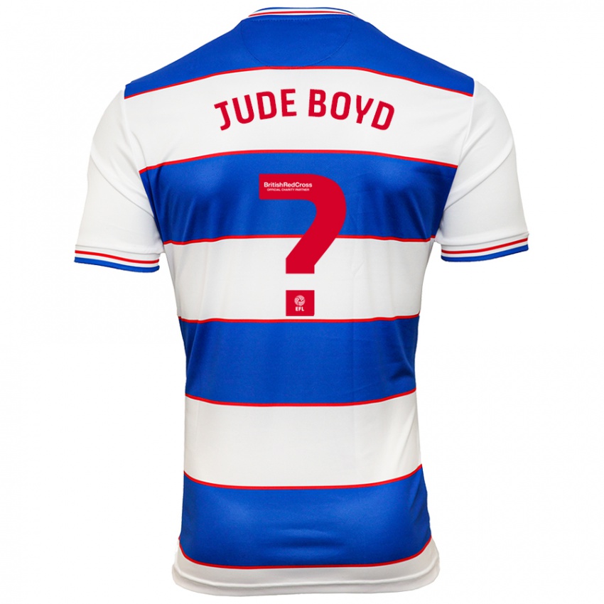 Uomo Maglia Arkell Jude-Boyd #0 Bianco Blu Kit Gara Home 2023/24 Maglietta