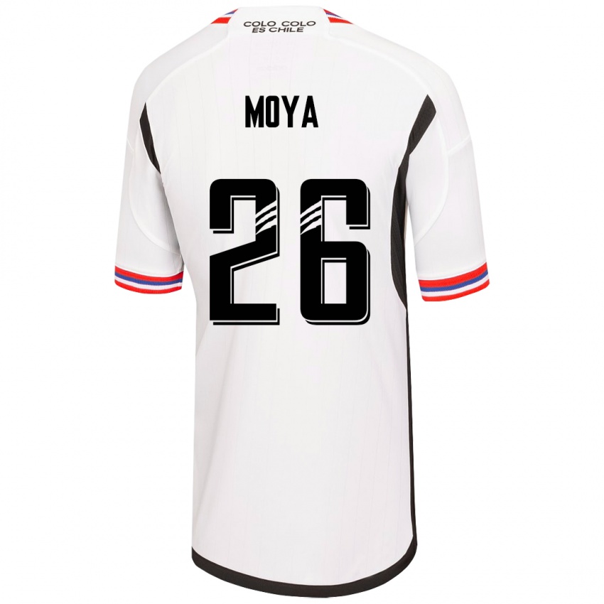 Uomo Maglia Matías Moya #26 Bianco Kit Gara Home 2023/24 Maglietta