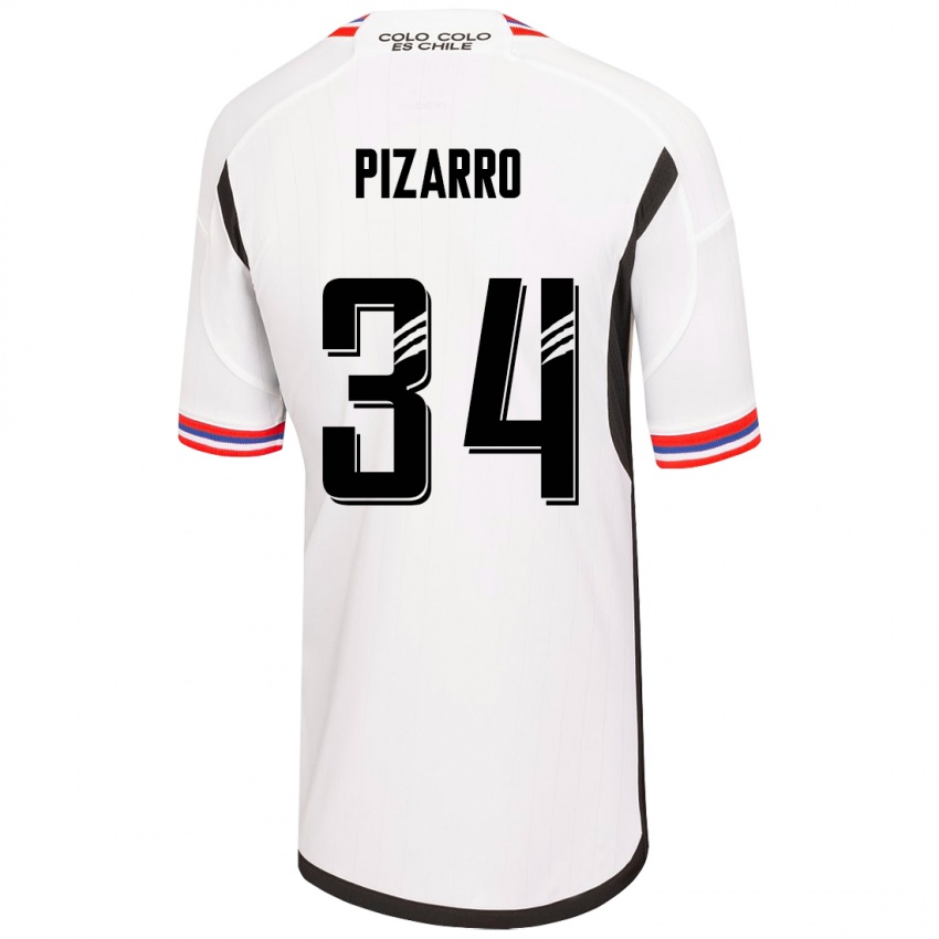 Uomo Maglia Vicente Pizarro #34 Bianco Kit Gara Home 2023/24 Maglietta