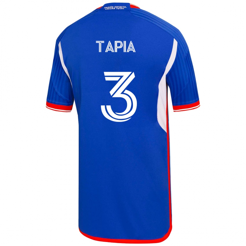 Uomo Maglia Ignacio Tapia #3 Blu Kit Gara Home 2023/24 Maglietta