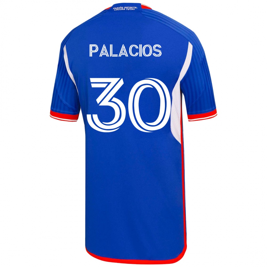 Uomo Maglia Cristian Palacios #30 Blu Kit Gara Home 2023/24 Maglietta