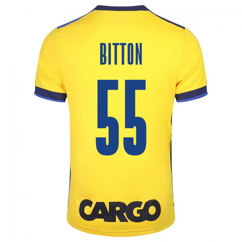 Uomo Maglia Nir Bitton #55 Giallo Kit Gara Home 2023/24 Maglietta