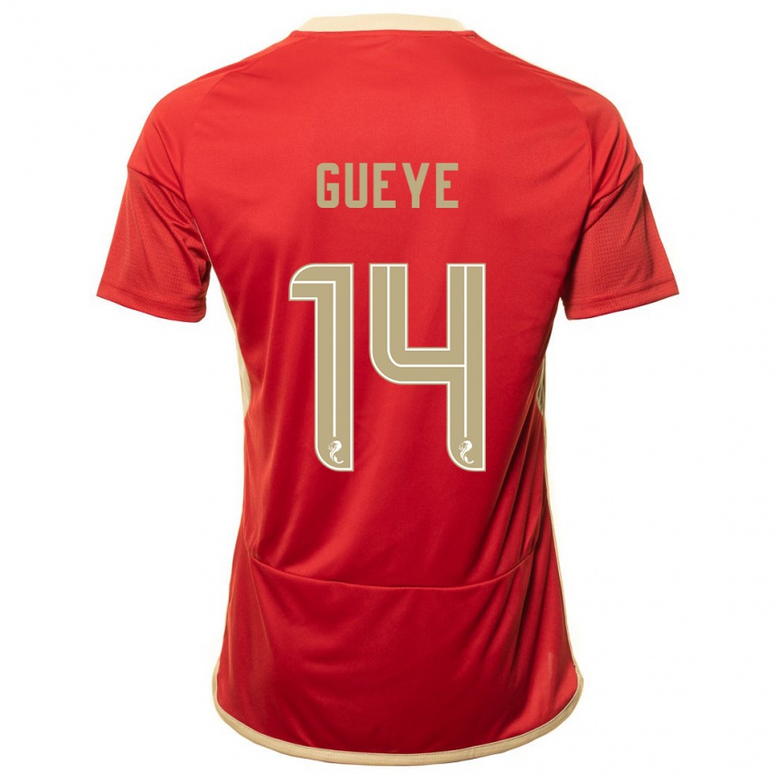 Uomo Maglia Pape Habib Gueye #14 Rosso Kit Gara Home 2023/24 Maglietta