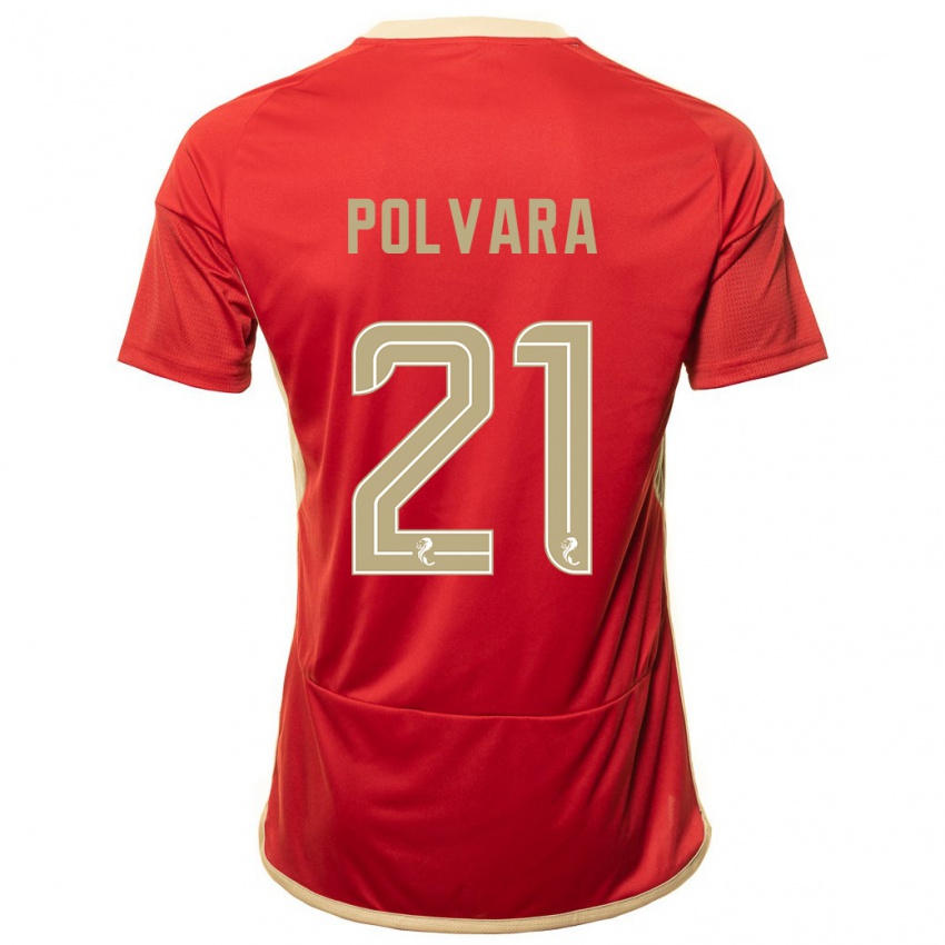 Uomo Maglia Dante Polvara #21 Rosso Kit Gara Home 2023/24 Maglietta