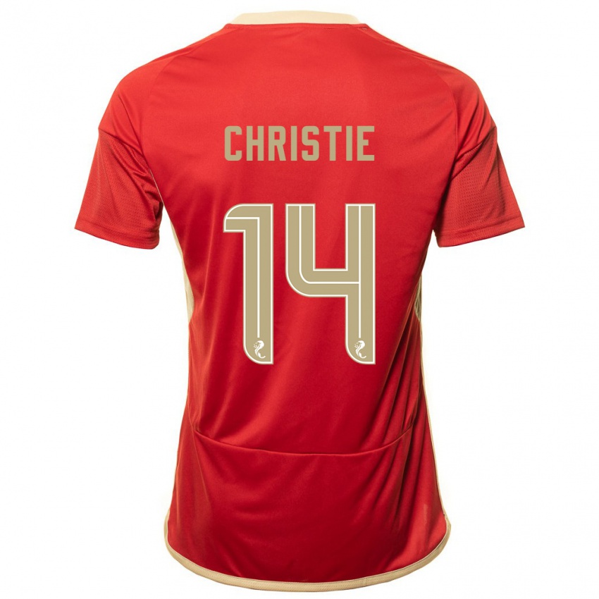 Uomo Maglia Mya Christie #14 Rosso Kit Gara Home 2023/24 Maglietta