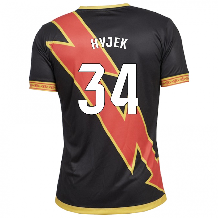 Uomo Maglia David Hyjek #34 Nero Kit Gara Away 2023/24 Maglietta