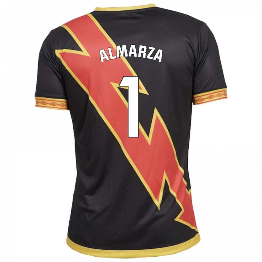 Uomo Maglia Ana Almarza Garrido #1 Nero Kit Gara Away 2023/24 Maglietta