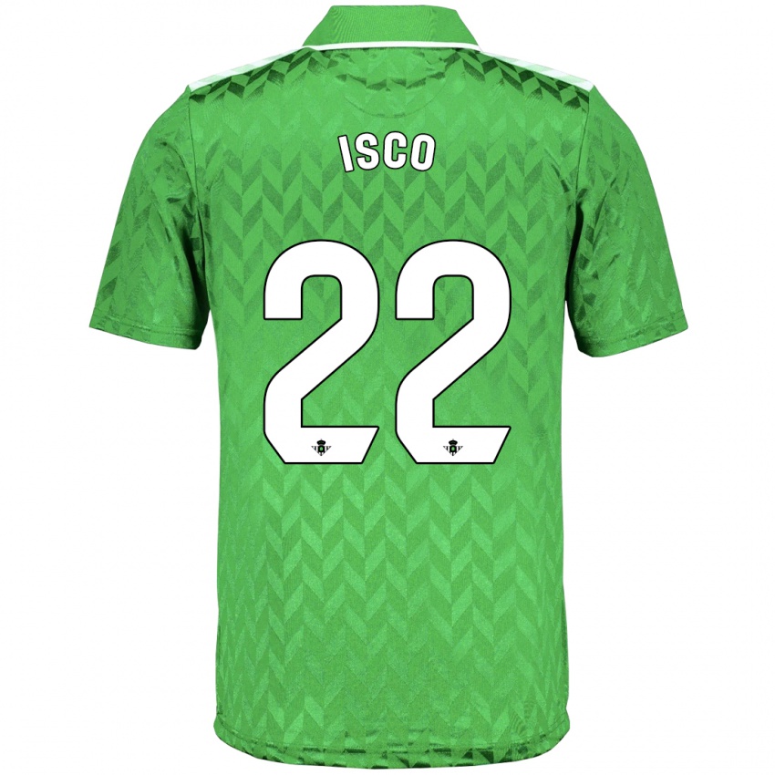 Uomo Maglia Isco #22 Verde Kit Gara Away 2023/24 Maglietta