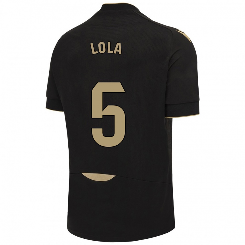 Uomo Maglia María Dolores Morón Cebada #5 Nero Kit Gara Away 2023/24 Maglietta