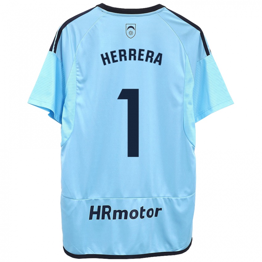 Uomo Maglia Sergio Herrera #1 Blu Kit Gara Away 2023/24 Maglietta