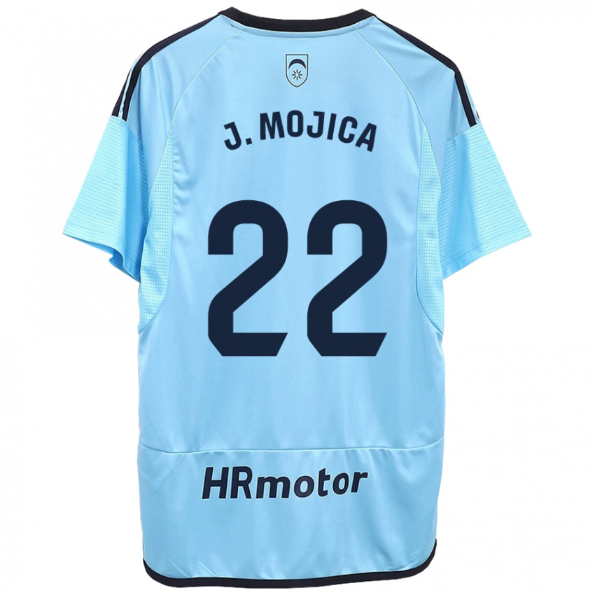 Uomo Maglia Johan Mojica #22 Blu Kit Gara Away 2023/24 Maglietta