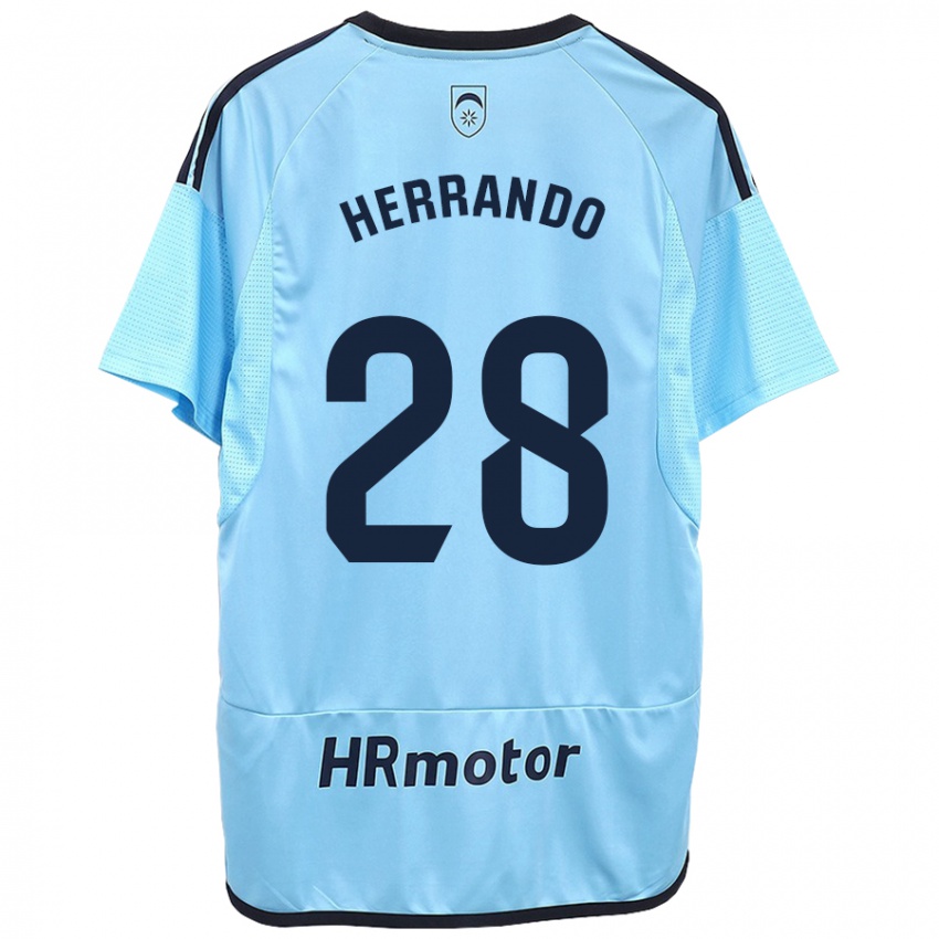 Uomo Maglia Jorge Herrando #28 Blu Kit Gara Away 2023/24 Maglietta