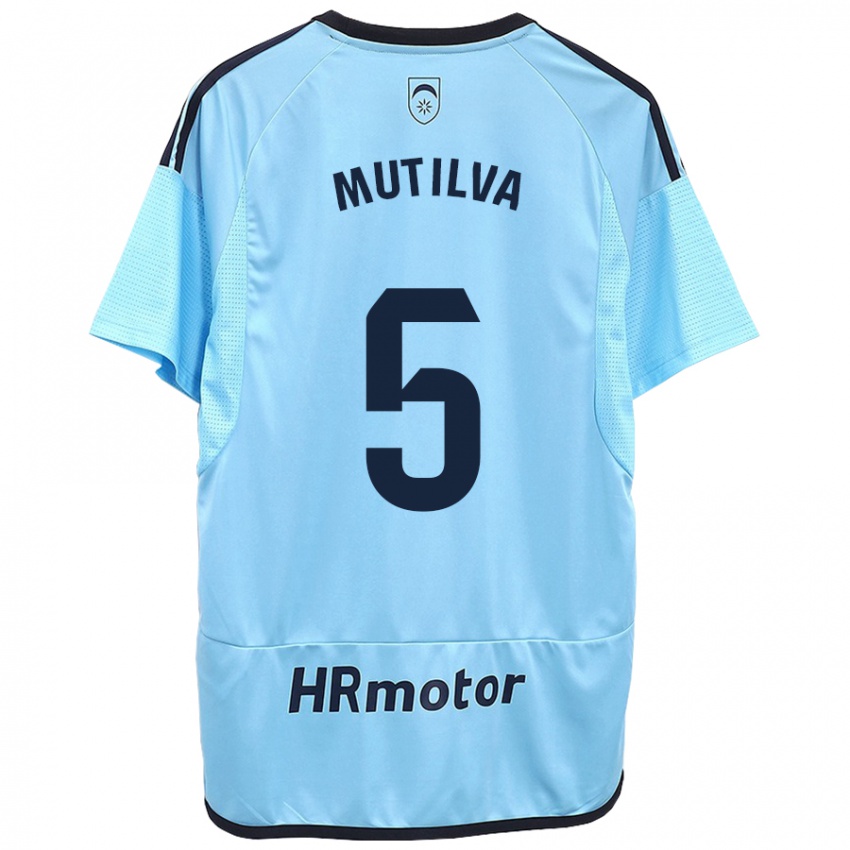 Uomo Maglia Christian Mutilva #5 Blu Kit Gara Away 2023/24 Maglietta