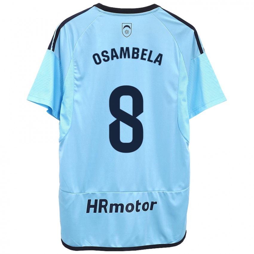 Uomo Maglia Asier Osambela #8 Blu Kit Gara Away 2023/24 Maglietta