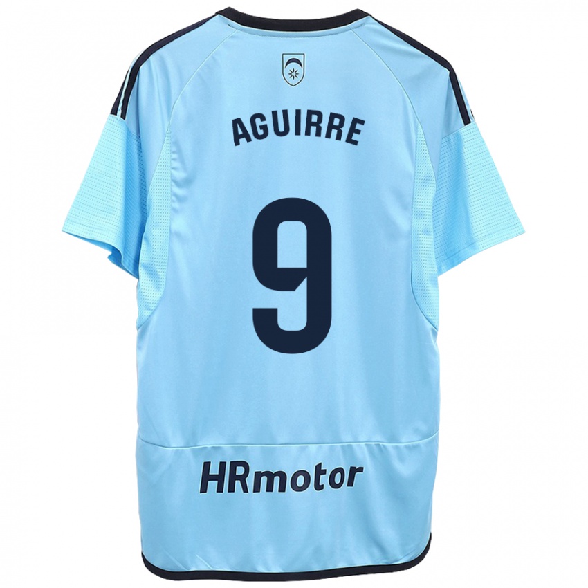 Uomo Maglia Jorge Aguirre #9 Blu Kit Gara Away 2023/24 Maglietta