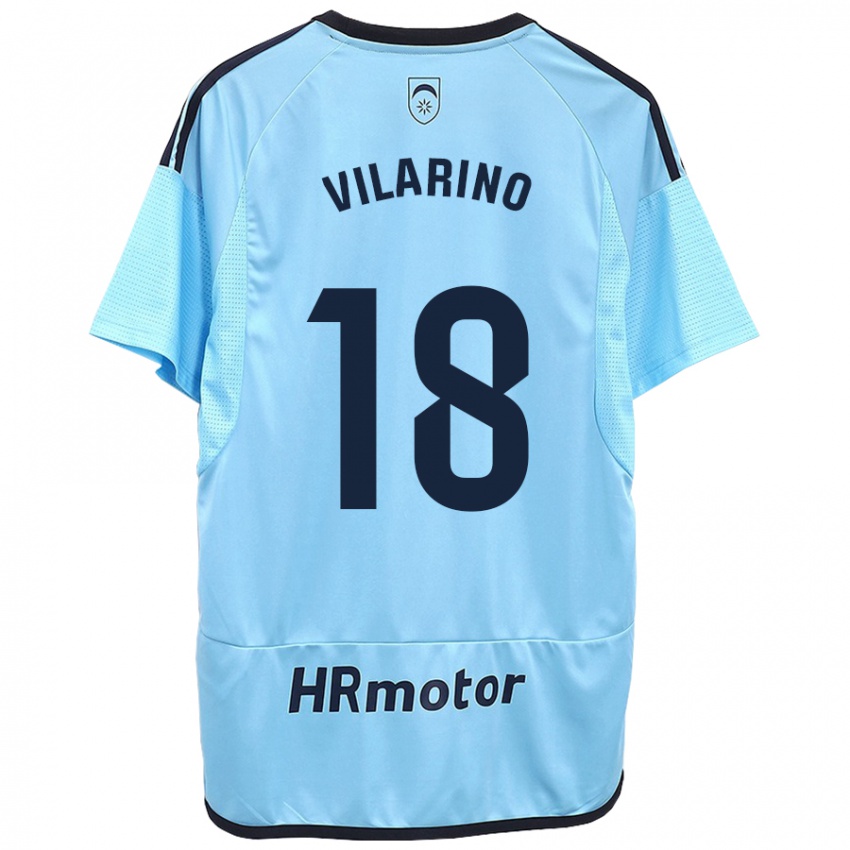 Uomo Maglia Maitane Vilariño #18 Blu Kit Gara Away 2023/24 Maglietta