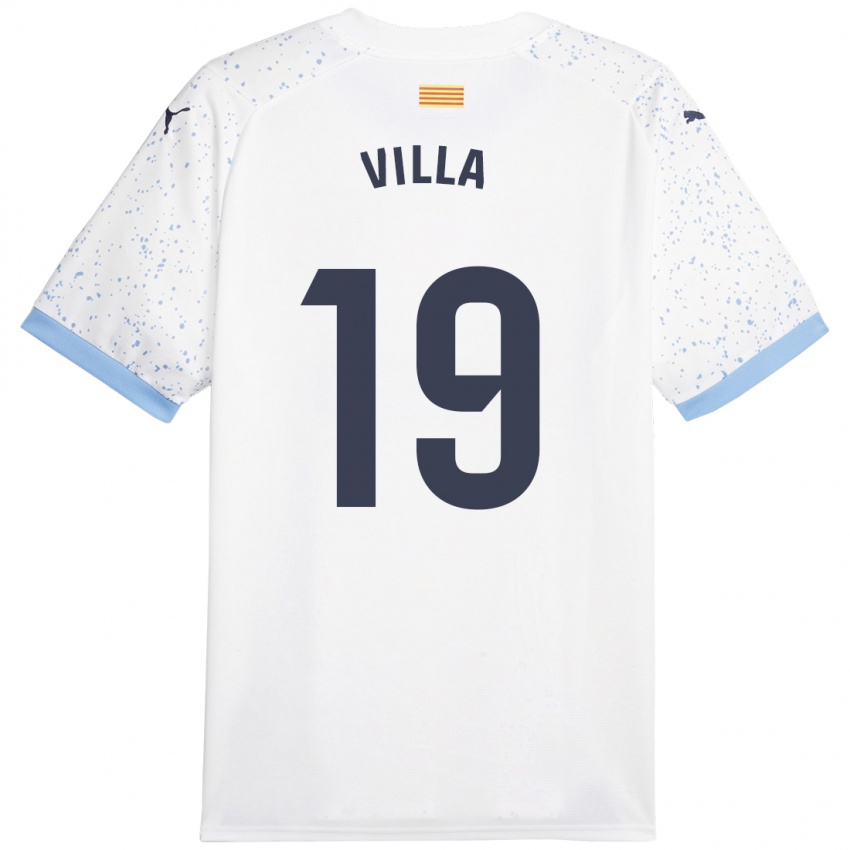 Uomo Maglia Toni Villa #19 Bianco Kit Gara Away 2023/24 Maglietta