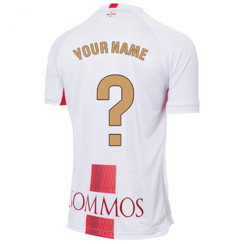 Uomo Maglia Il Tuo Nome #0 Bianco Kit Gara Away 2023/24 Maglietta