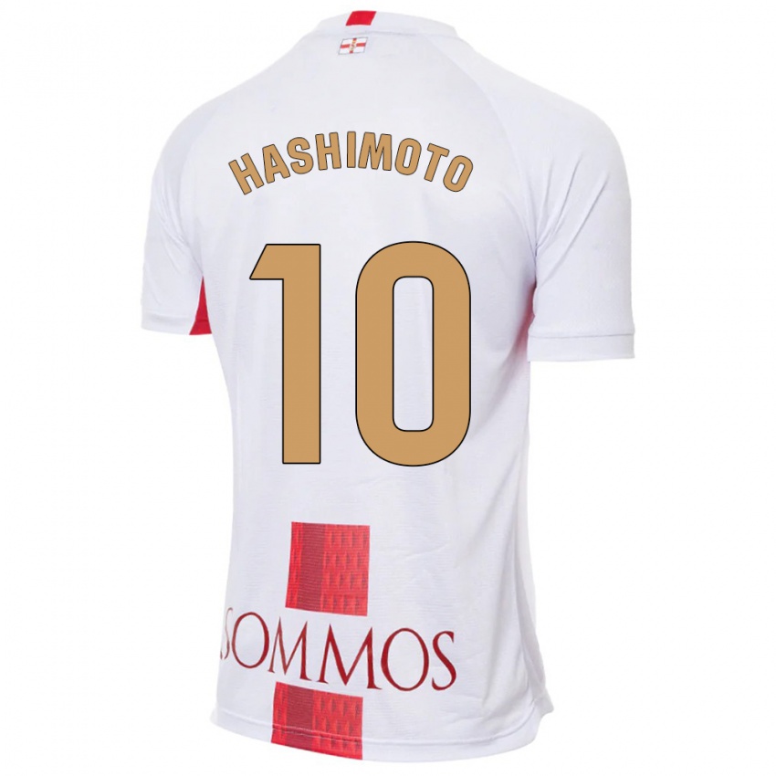 Uomo Maglia Kento Hashimoto #10 Bianco Kit Gara Away 2023/24 Maglietta