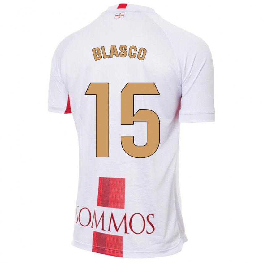 Uomo Maglia Jeremy Blasco #15 Bianco Kit Gara Away 2023/24 Maglietta