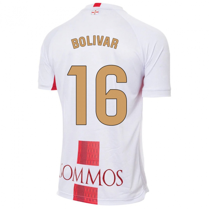 Uomo Maglia Jovanny Bolívar #16 Bianco Kit Gara Away 2023/24 Maglietta