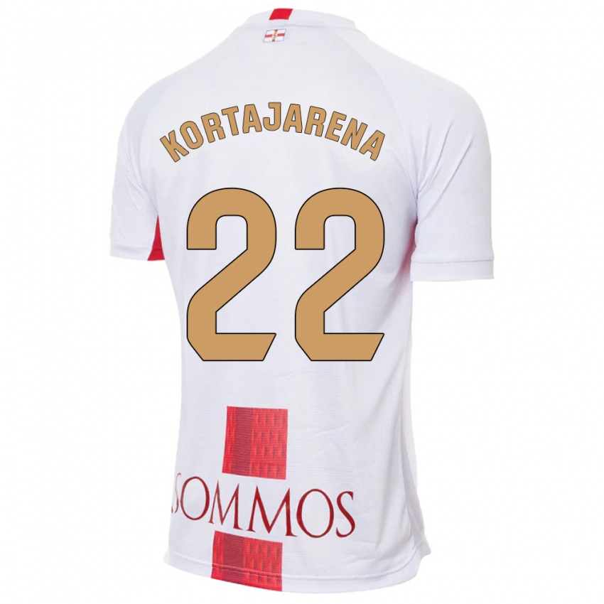 Uomo Maglia Iker Kortajarena #22 Bianco Kit Gara Away 2023/24 Maglietta