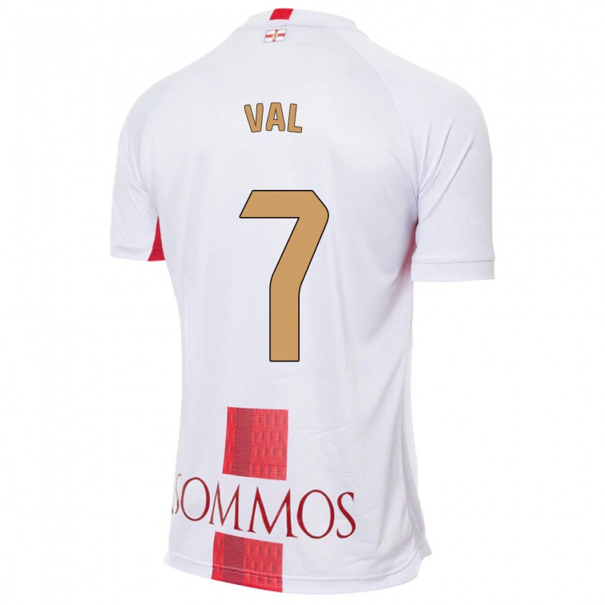 Uomo Maglia Rodri Val #7 Bianco Kit Gara Away 2023/24 Maglietta