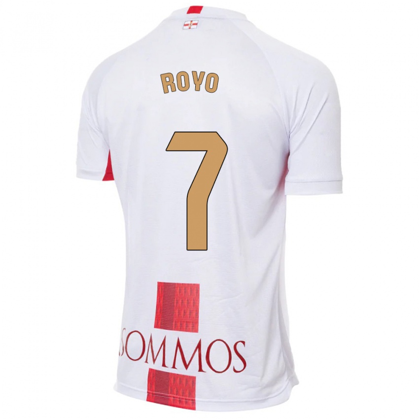 Uomo Maglia Laura Royo #7 Bianco Kit Gara Away 2023/24 Maglietta