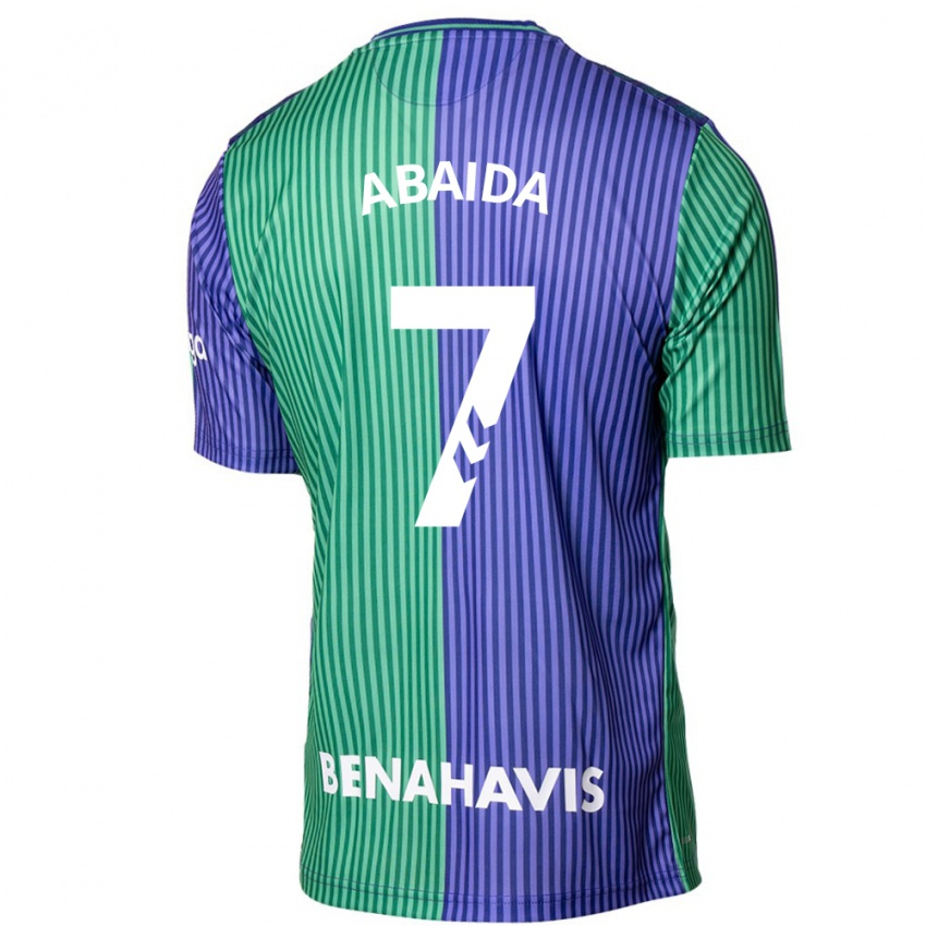 Uomo Maglia Haitam Abaida #7 Verde Blu Kit Gara Away 2023/24 Maglietta