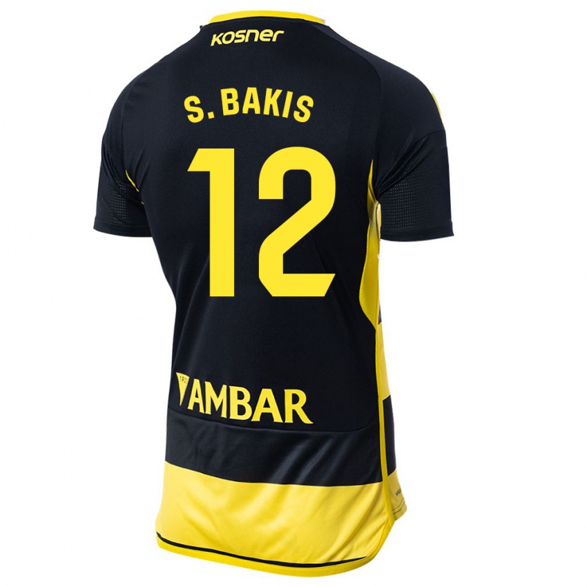 Uomo Maglia Sinan Bakış #12 Nero Giallo Kit Gara Away 2023/24 Maglietta