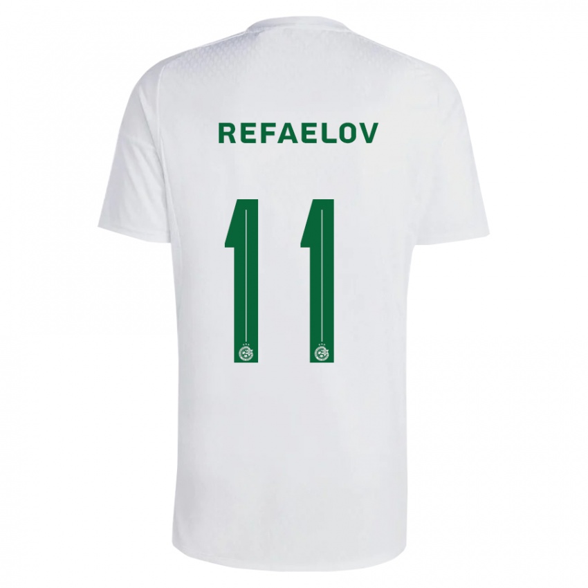 Uomo Maglia Lior Refaelov #11 Verde Blu Kit Gara Away 2023/24 Maglietta