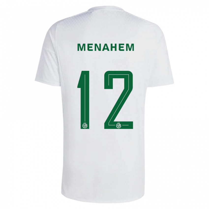 Uomo Maglia Sun Menahem #12 Verde Blu Kit Gara Away 2023/24 Maglietta