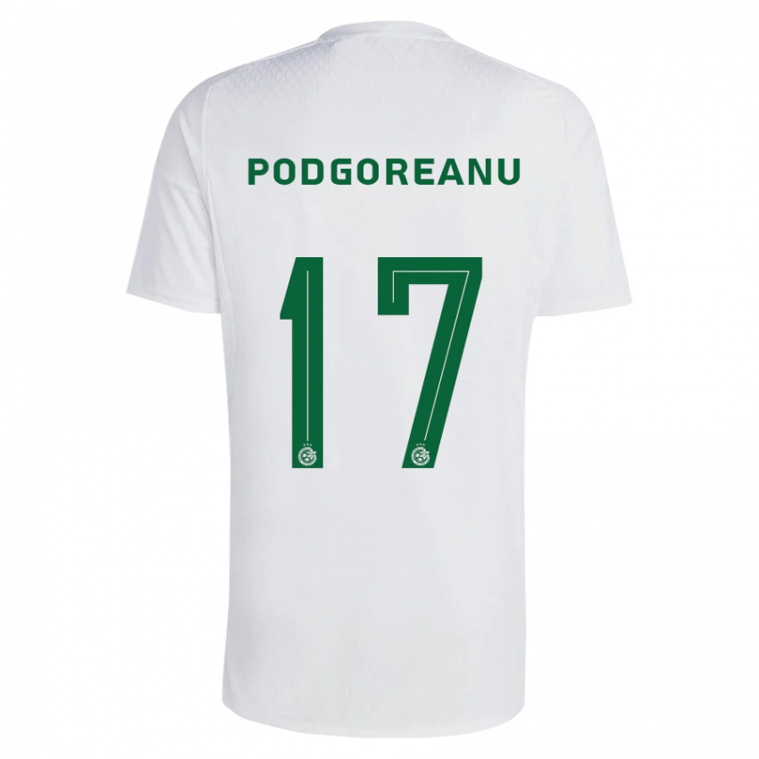 Uomo Maglia Suf Podgoreanu #17 Verde Blu Kit Gara Away 2023/24 Maglietta