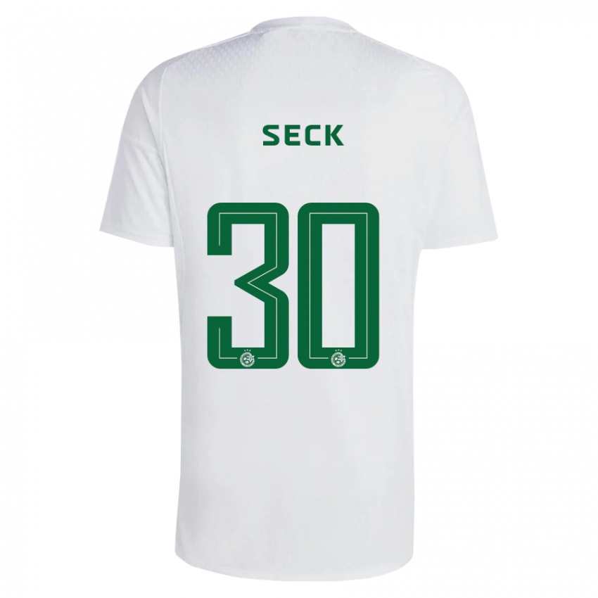 Uomo Maglia Abdoulaye Seck #30 Verde Blu Kit Gara Away 2023/24 Maglietta