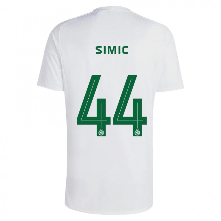 Uomo Maglia Lorenco Simic #44 Verde Blu Kit Gara Away 2023/24 Maglietta