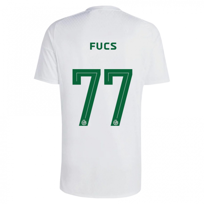 Uomo Maglia Roee Fucs #77 Verde Blu Kit Gara Away 2023/24 Maglietta