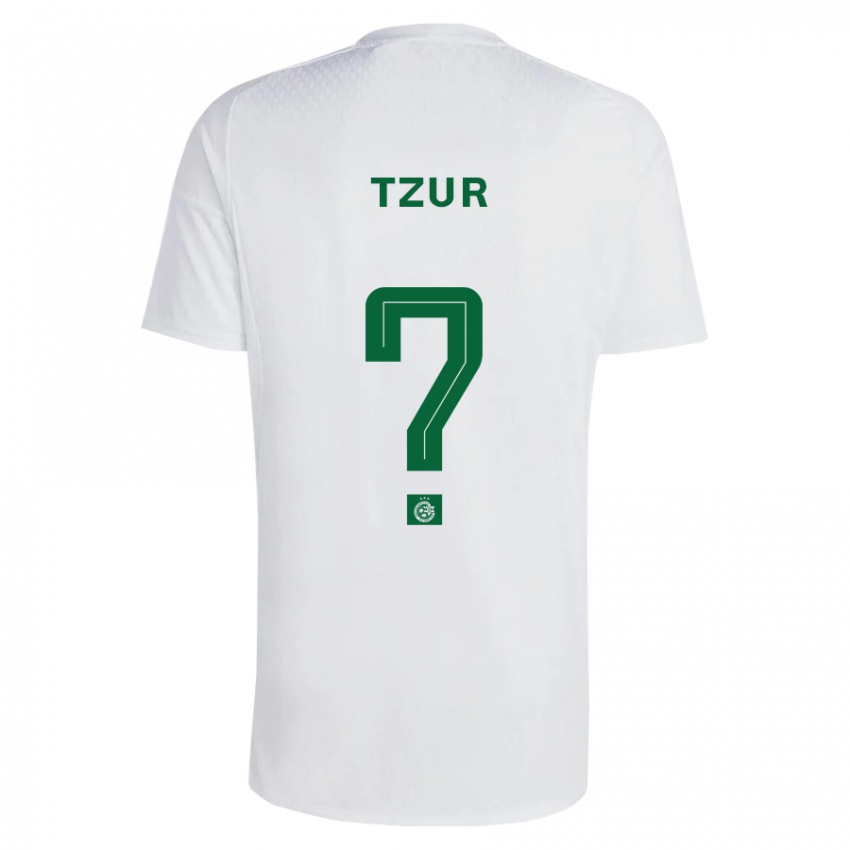 Uomo Maglia Adi Tzur #0 Verde Blu Kit Gara Away 2023/24 Maglietta