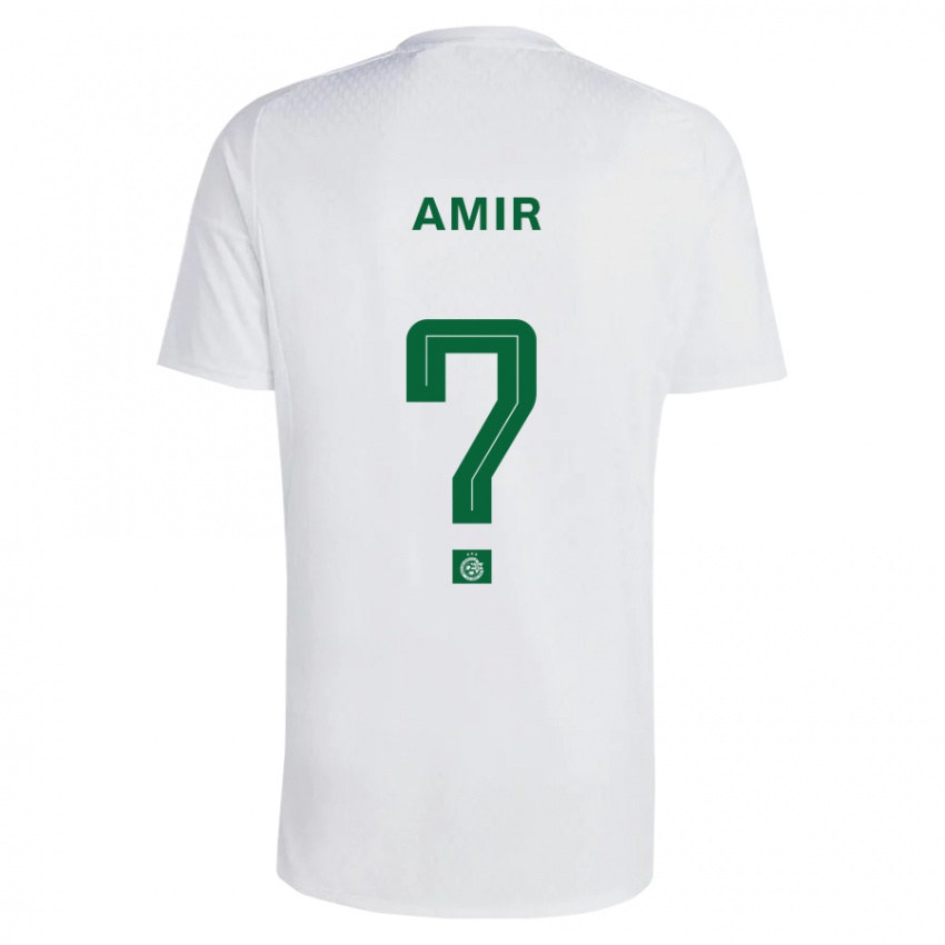 Uomo Maglia Elad Amir #0 Verde Blu Kit Gara Away 2023/24 Maglietta