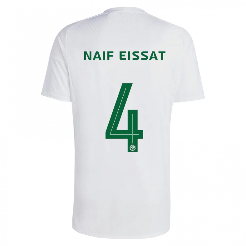 Uomo Maglia Lisav Naif Eissat #4 Verde Blu Kit Gara Away 2023/24 Maglietta