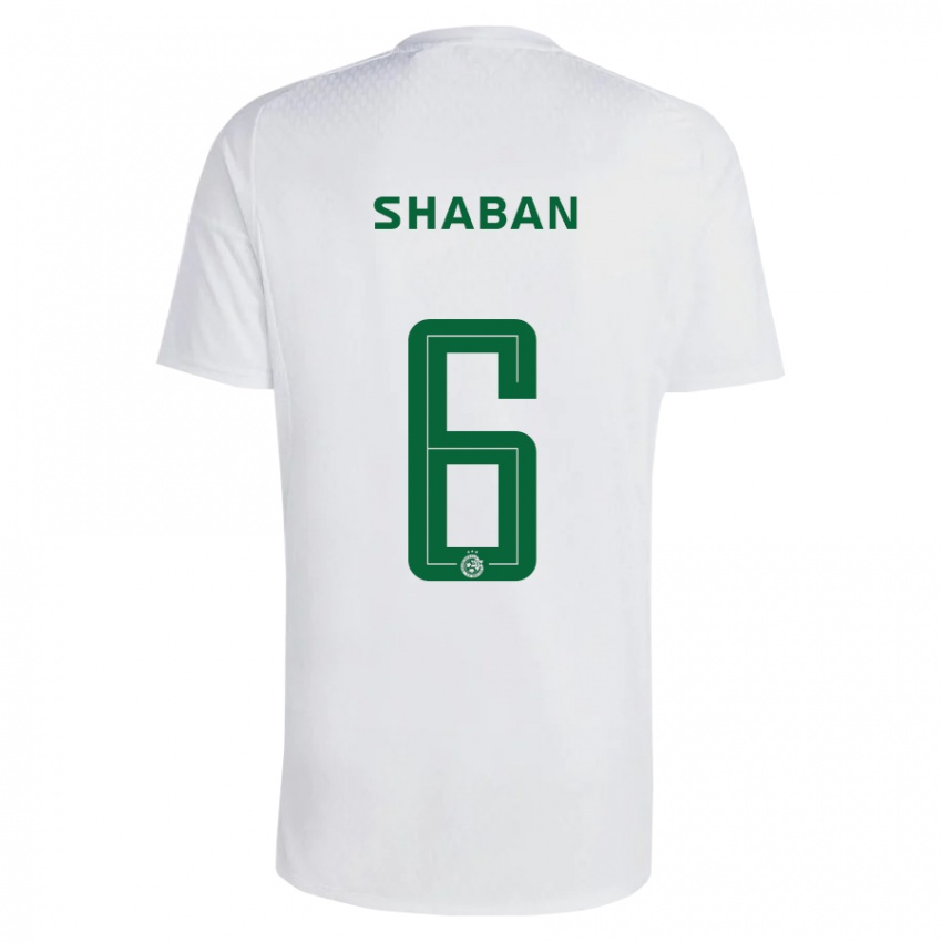 Uomo Maglia Loay Shaban #6 Verde Blu Kit Gara Away 2023/24 Maglietta