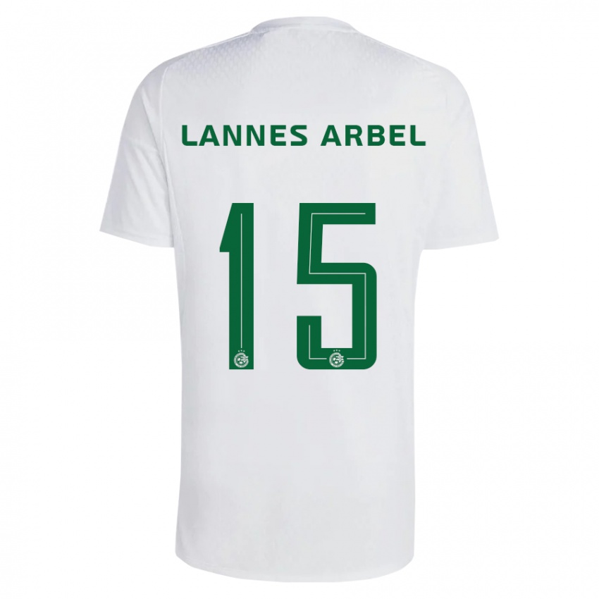 Uomo Maglia Tomer Lannes Arbel #15 Verde Blu Kit Gara Away 2023/24 Maglietta